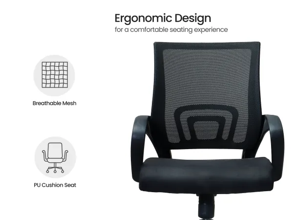 Crest Study Table with Ergonomic Chair